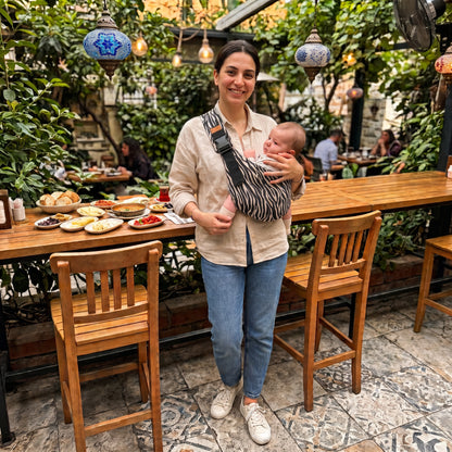 Zebra Desenli Yan Sling Çocuk Taşıyıcı